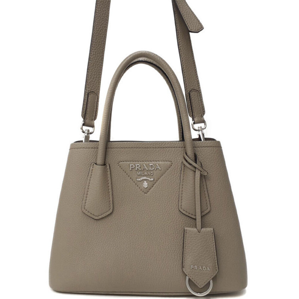 Prada Double tote bag Gray nappa leather